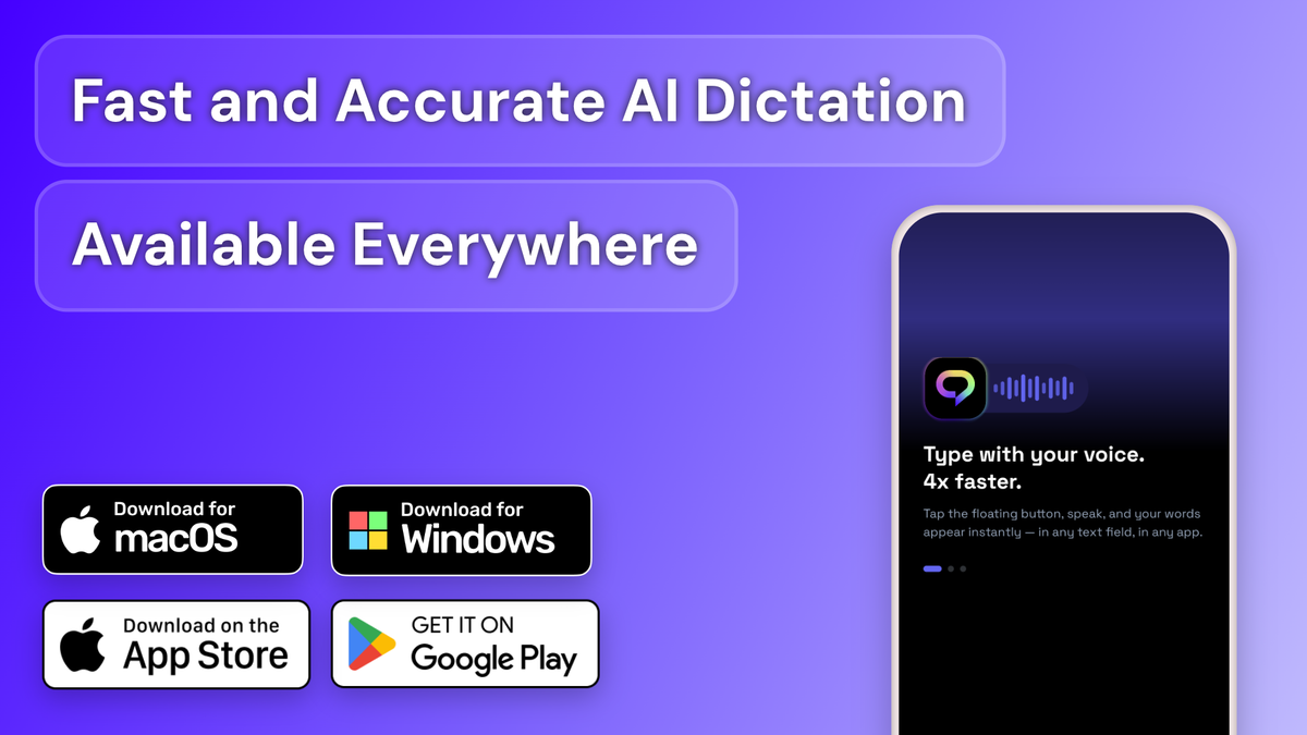 Amical AI dictation in any app — official product screenshot