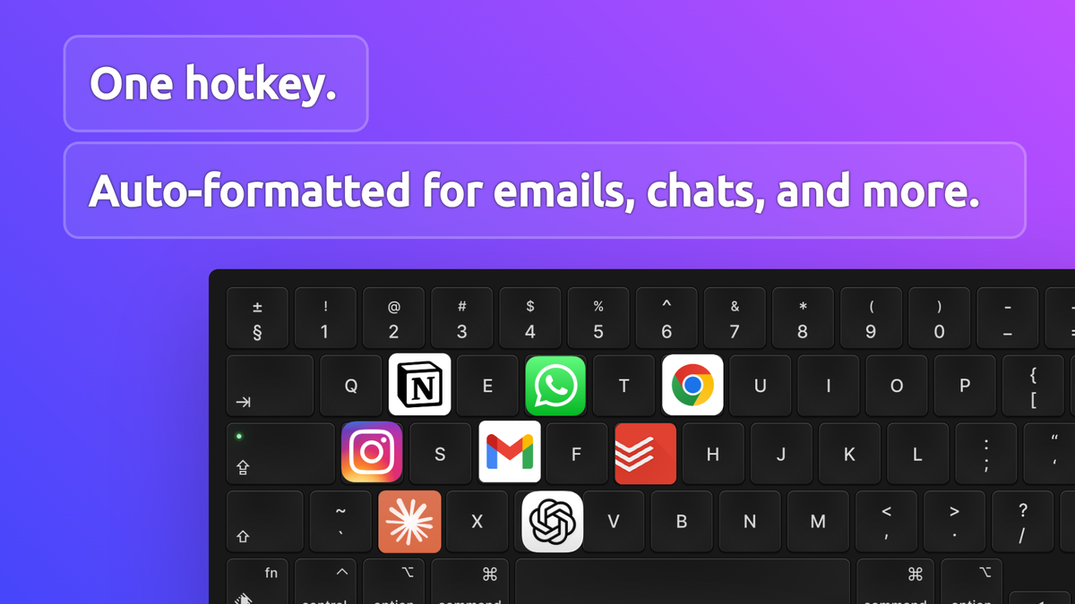 Amical hotkey and shortcut configuration — official product screenshot