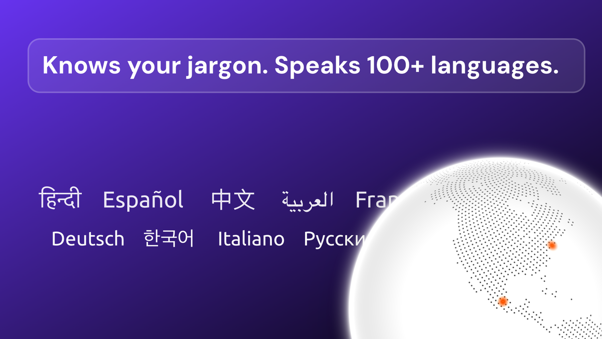 Amical 100+ language support — official product screenshot