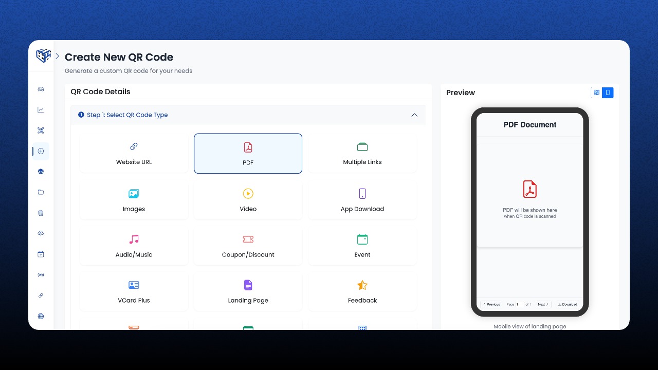 ElkQR dynamic QR code dashboard — official product screenshot