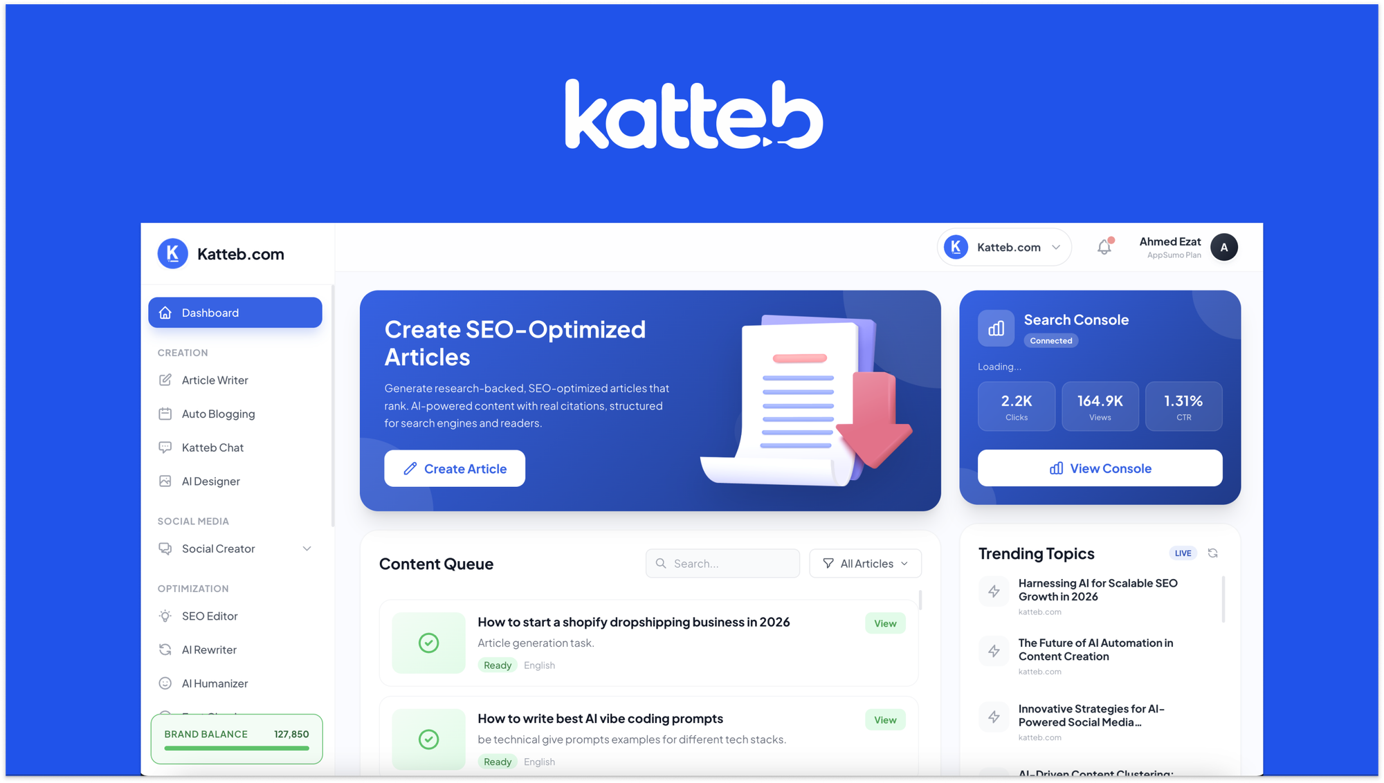 Katteb AI writing tool