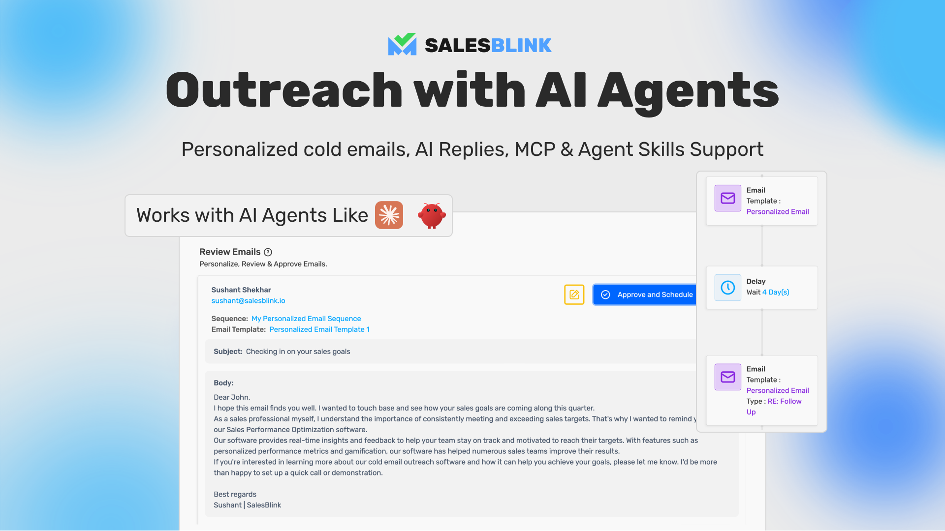 SalesBlink campaign dashboard — official product screenshot