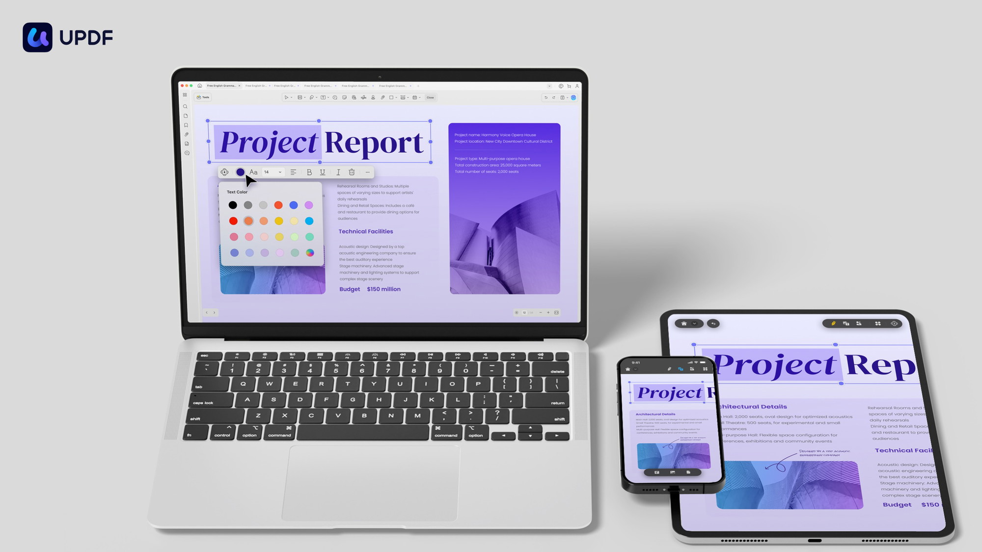 UPDF PDF editor interface — official product screenshot